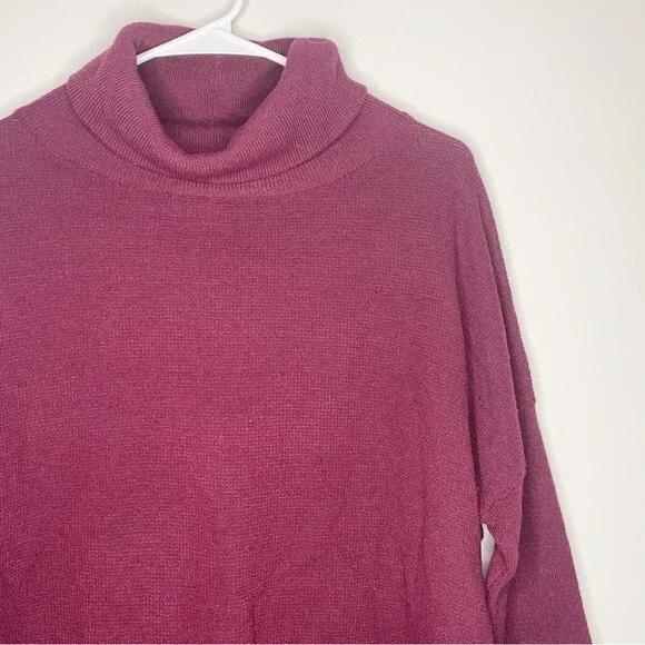 NWT Allison Joy Burgundy Textured Turtleneck Size Large - Picture 2 of 10